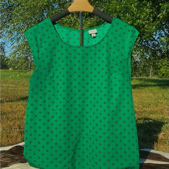 Merona Emerald Geometric Blouse - Picture 1 of 3